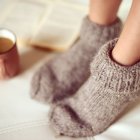 cold winter feet in socks