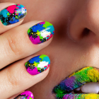 Splatter Ombre Graffiti Polka Dots Scotch Tape Sharpie Nail Art Tricks