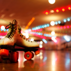 Roller Skates On A Skating Rink