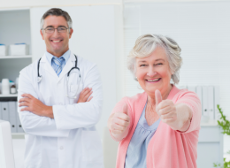 Doctor and Patient Giving A Thumbs Up Sign