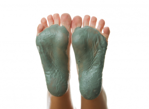 Feet Covered in a Homemade Mud Bath Treatment