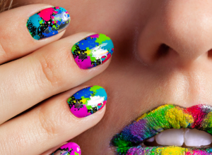 Splatter Ombre Graffiti Polka Dots Scotch Tape Sharpie Nail Art Tricks