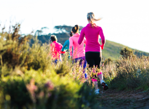 Women Going For A Jog In The Wilderness