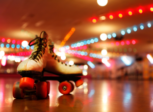 Roller Skates On A Skating Rink