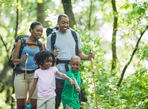 Family Going On A Hike