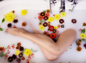 Flower Milk Bath For Legs And Feet