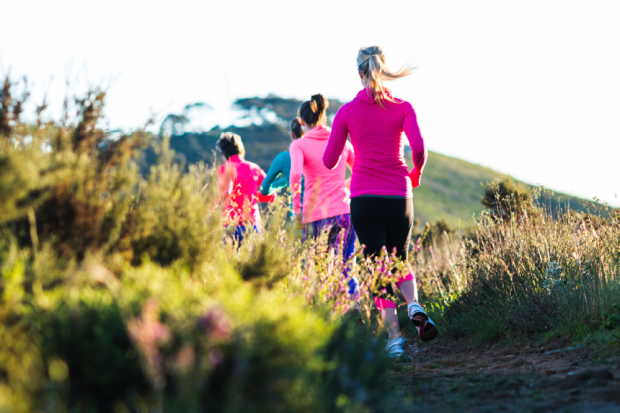 Women Going For A Jog In The Wilderness