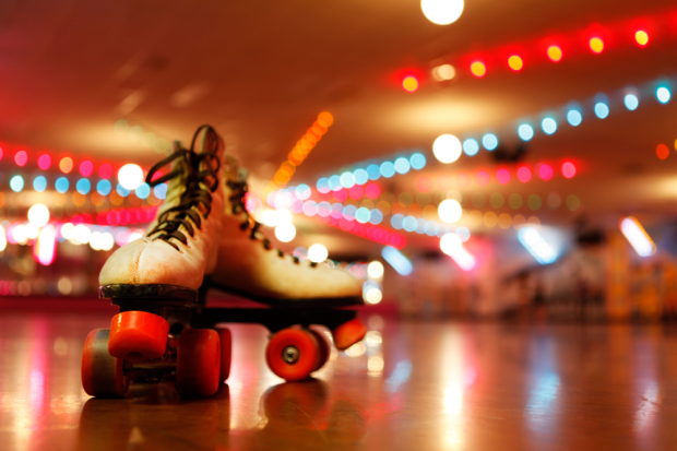 Roller Skates On A Skating Rink