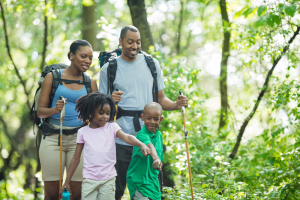 Family Going On A Hike